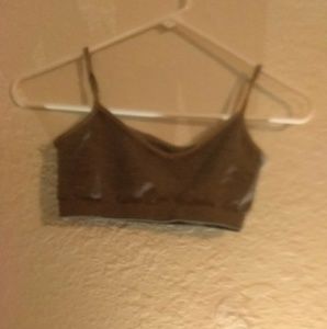 Gray sport bra